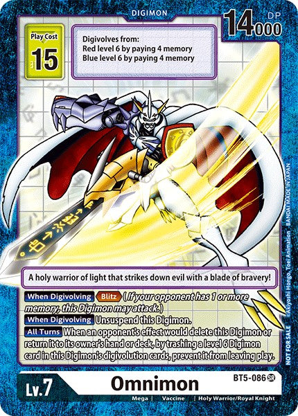 Image of Omnimon [BT5-086] (Across Time Box Promo) [Battle of Omni Promos]