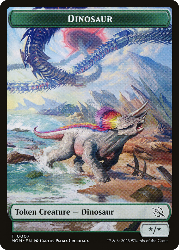 Image of Phyrexian Myr // Dinosaur Double-Sided Token [March of the Machine Tokens]