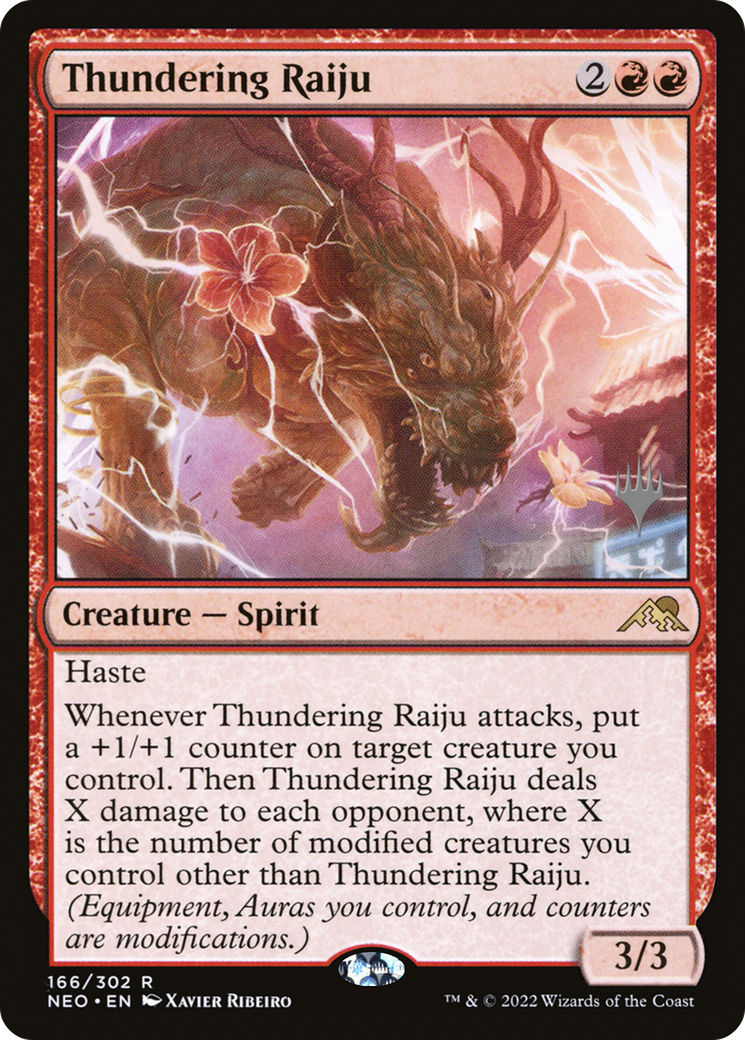 Image of Thundering Raiju (Promo Pack) [Kamigawa: Neon Dynasty Promos]