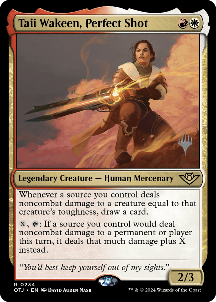 Image of Taii Wakeen, Perfect Shot (Promo Pack) [Outlaws of Thunder Junction Promos]