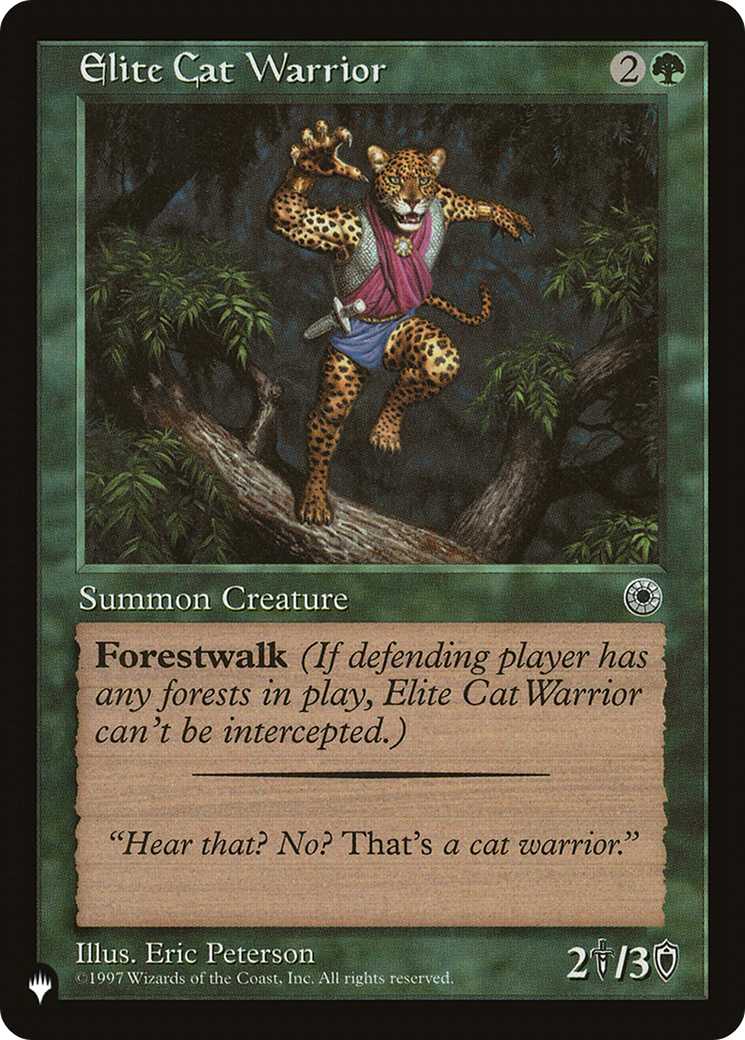 Image of Elite Cat Warrior (Flavor Text) [The List]