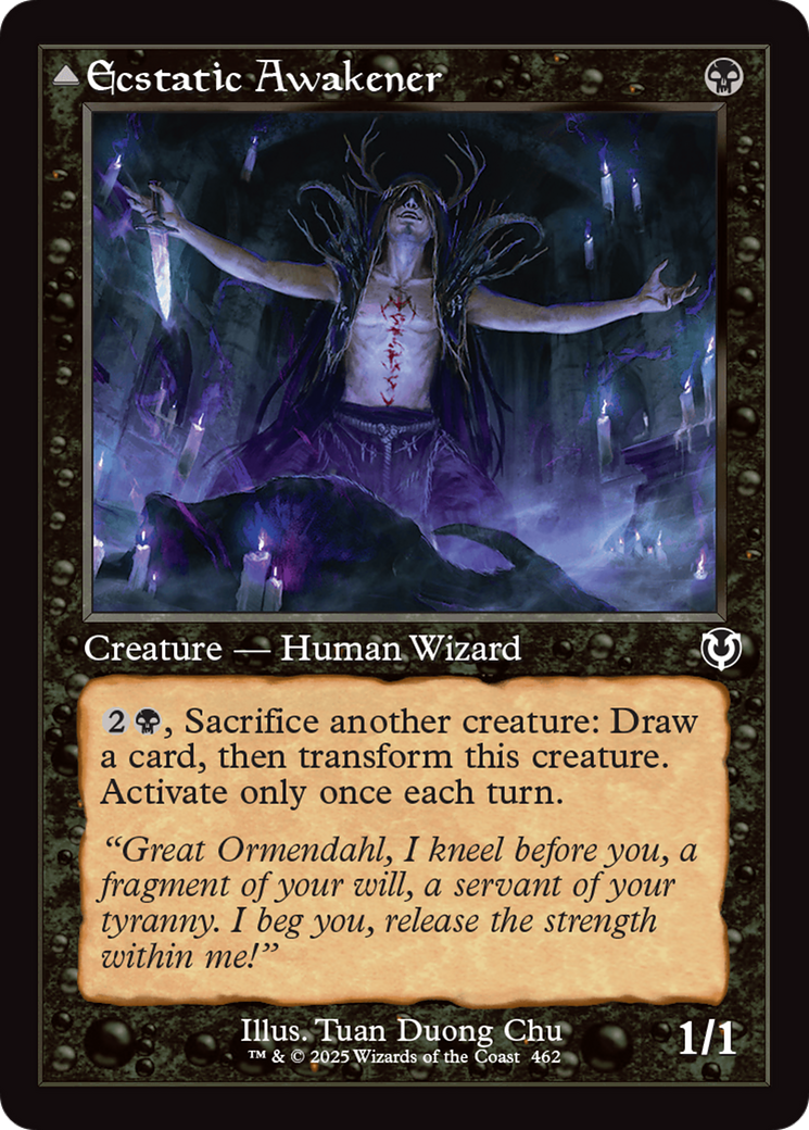 Image of Ecstatic Awakener // Awoken Demon (Retro Frame) [Innistrad Remastered]