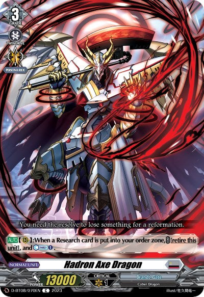 Image of Hadron Axe Dragon (D-BT08/070EN) [Minerva Rising]