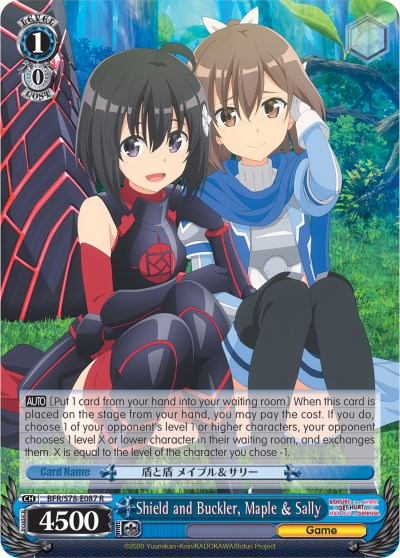 Image of Shield and Buckler, Maple & Sally (BFR/S78-E087 R) [BOFURI: I Don't Want to Get Hurt, so I'll Max Out My Defense]