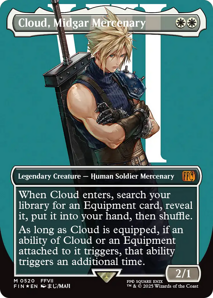 Image of Cloud, Midgar Mercenary (Borderless) (Surge Foil) [FINAL FANTASY]