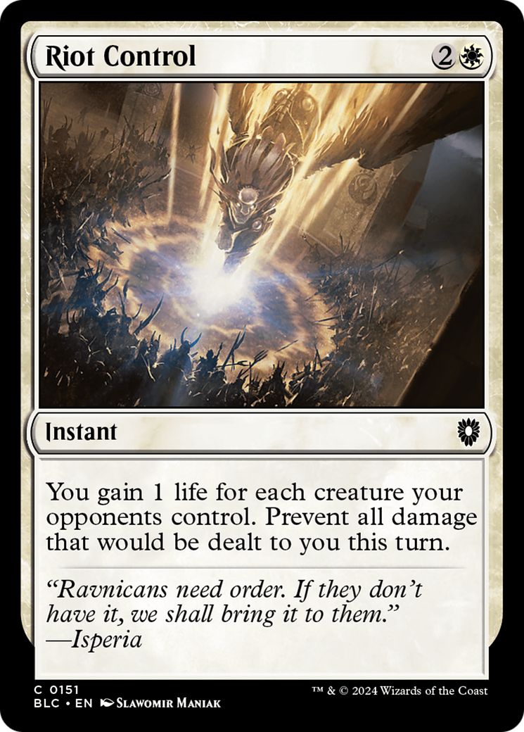 Image of Riot Control [Bloomburrow Commander]