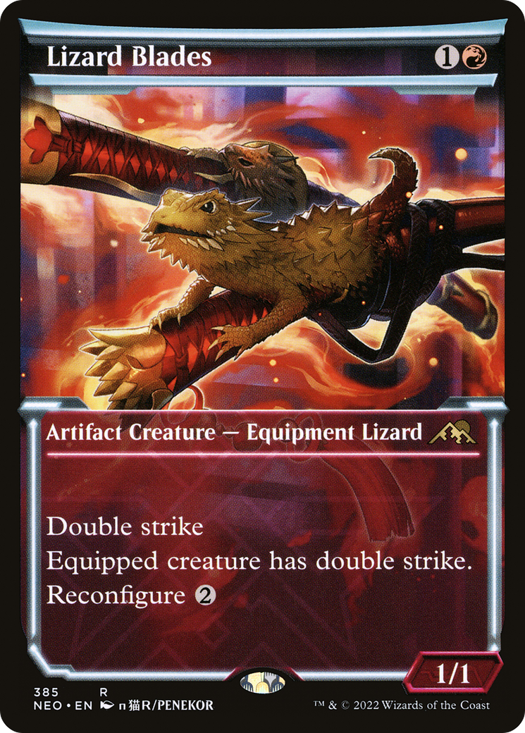 Image of Lizard Blades (Showcase Soft Glow) [Kamigawa: Neon Dynasty]