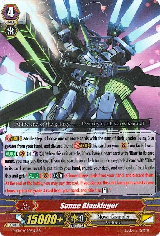 Image of Sonne Blaukluger (G-BT10/020EN) [Raging Clash of the Blade Fangs]