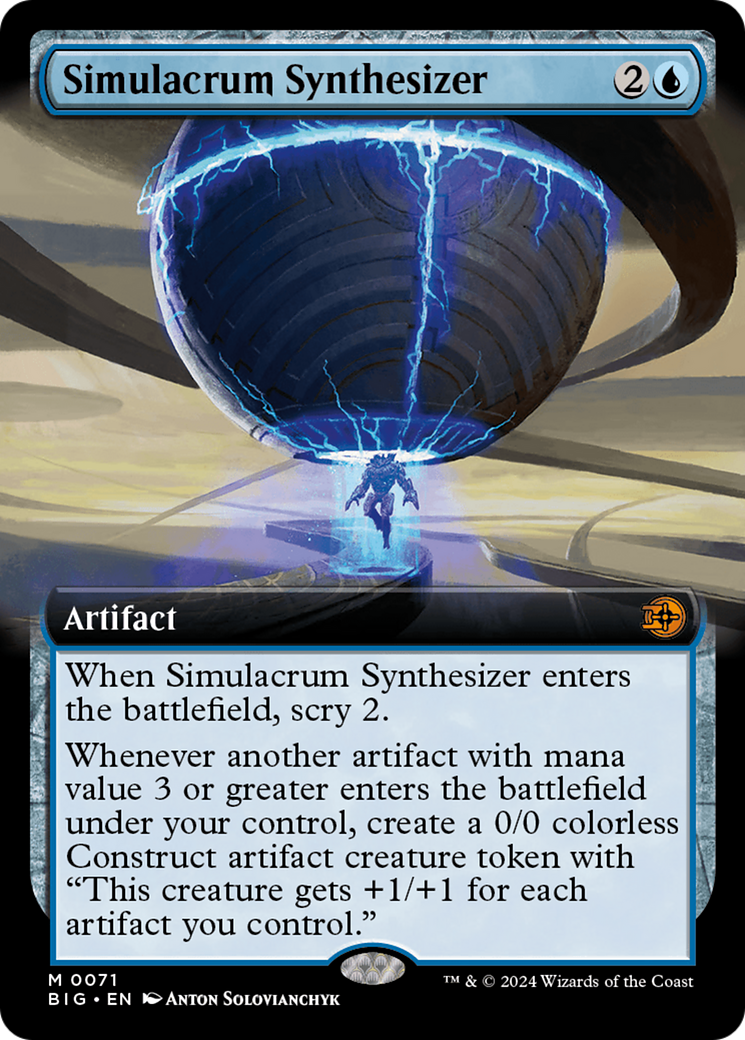 Image of Simulacrum Synthesizer (Extended Art) [Outlaws of Thunder Junction: The Big Score]