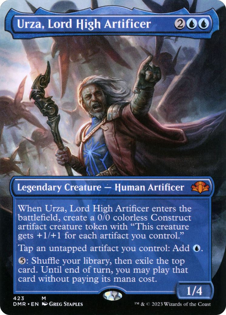 Image of Urza, Lord High Artificer (Borderless Alternate Art) [Dominaria Remastered]