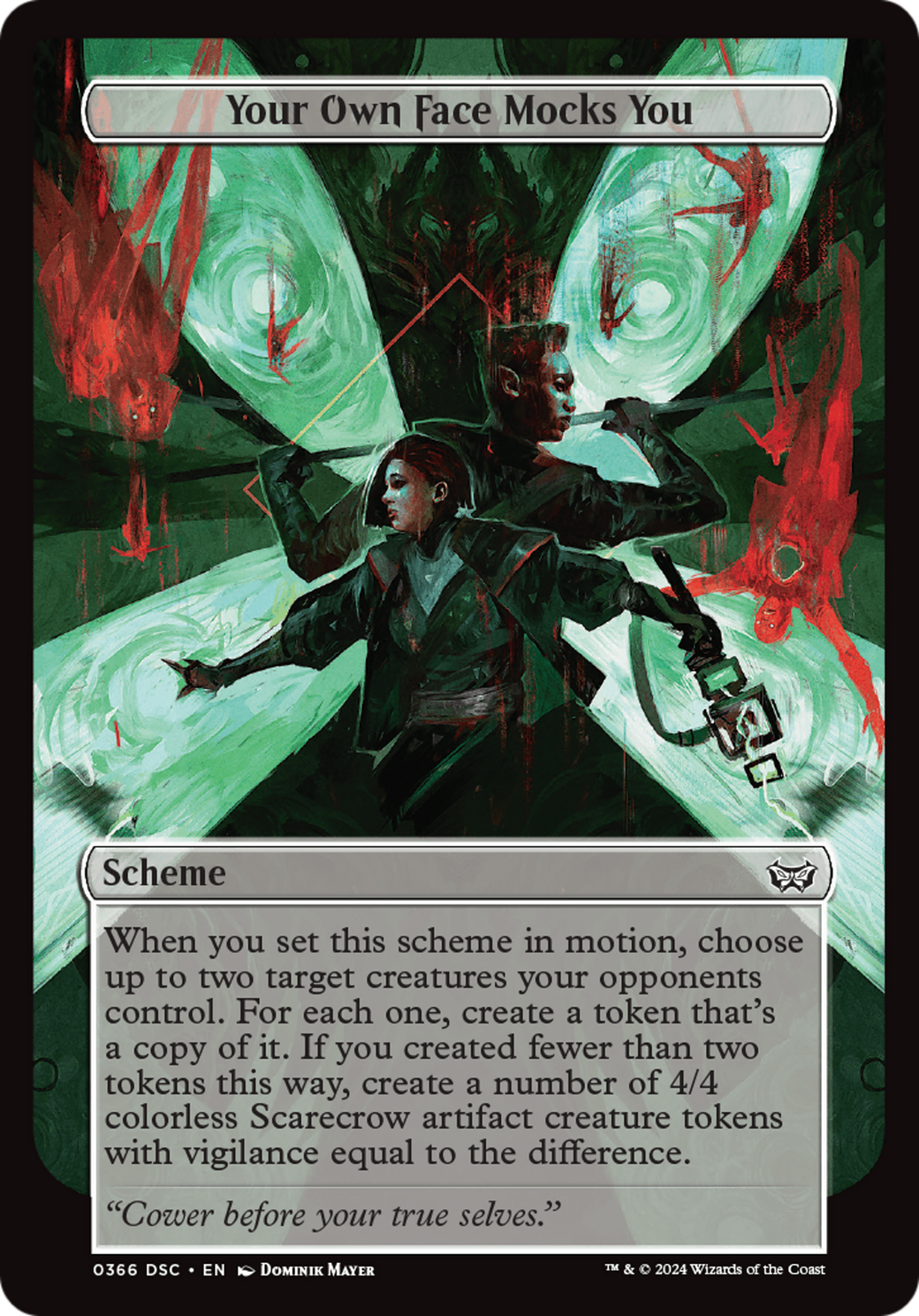 Image of Your Own Face Mocks You (Full Art) [Duskmourn: Archenemy]