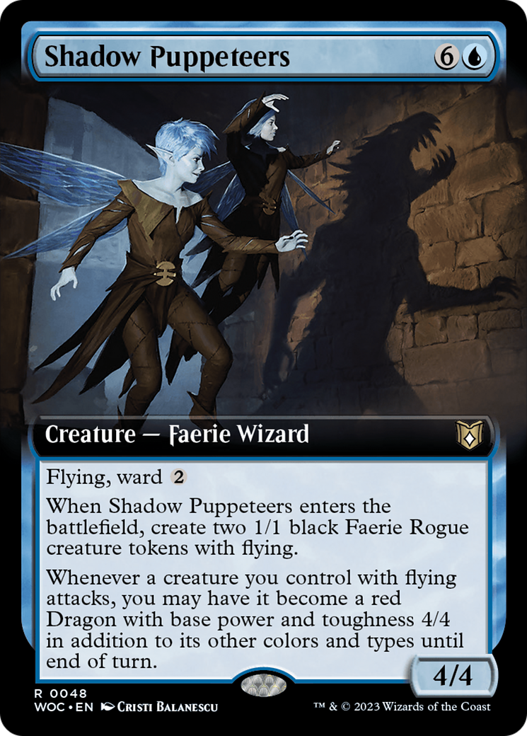 Image of Shadow Puppeteers (Extended Art) [Wilds of Eldraine Commander]
