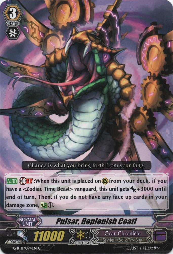 Image of Pulsar, Replenish Coatl (G-BT11/094EN) [Demonic Advent]
