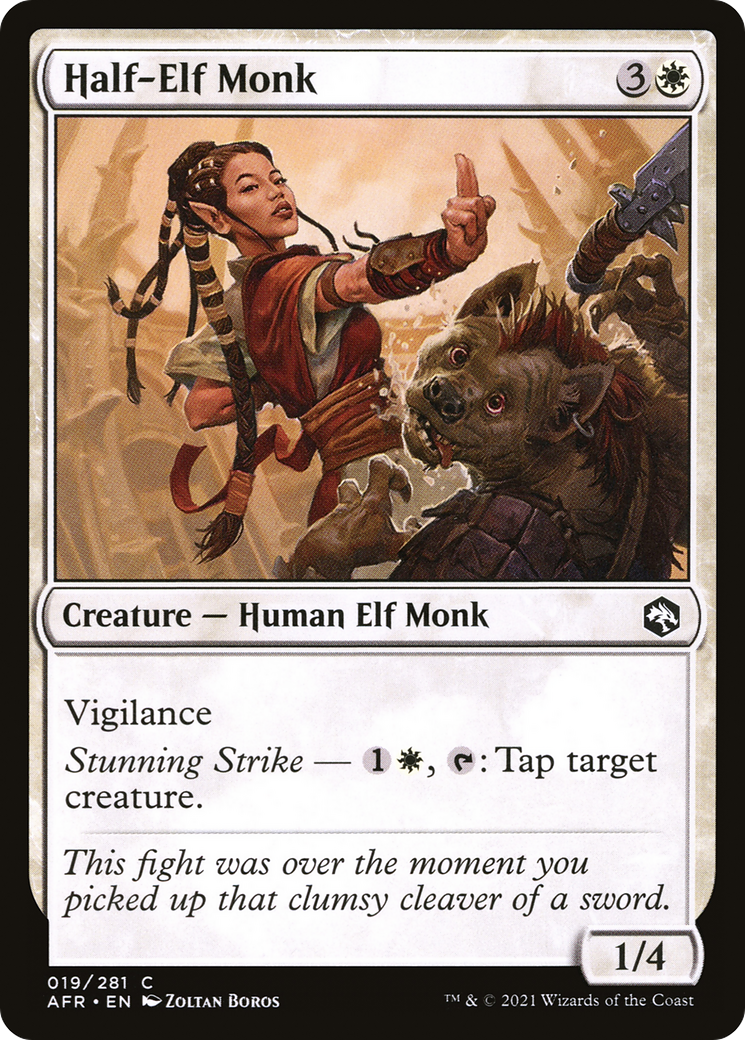 Image of Half-Elf Monk [Dungeons & Dragons: Adventures in the Forgotten Realms]