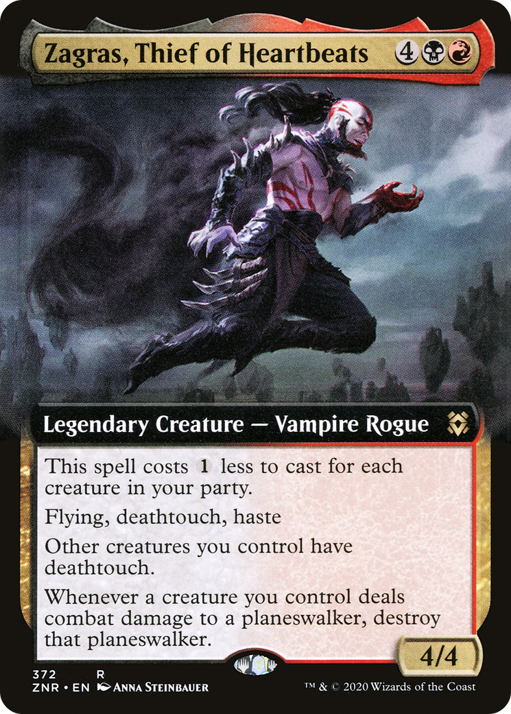 Image of Zagras, Thief of Heartbeats (Extended Art) [Zendikar Rising]