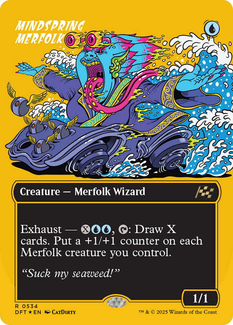 Image of Mindspring Merfolk (Borderless) (First-Place Foil) [Aetherdrift]