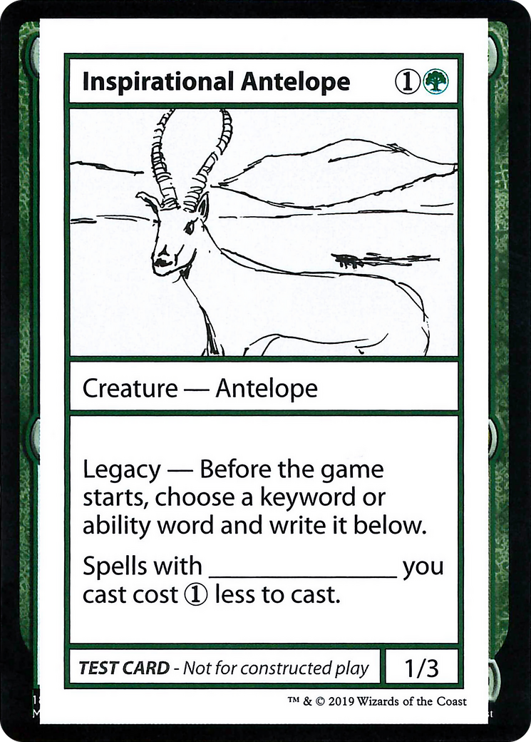 Image of Inspirational Antelope (2021 Edition) [Mystery Booster Playtest Cards]