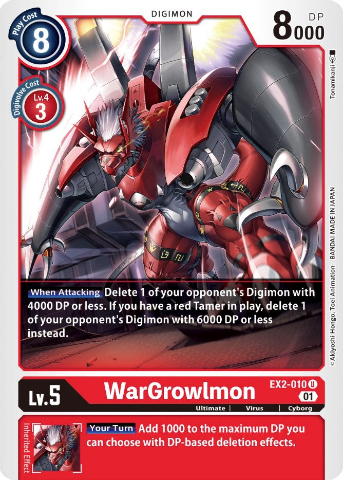 Image of WarGrowlmon [EX2-010] [Digital Hazard]