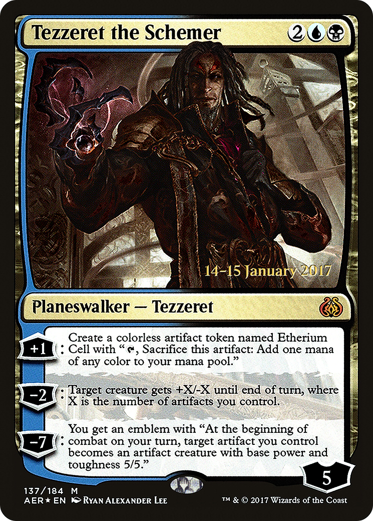 Image of Tezzeret the Schemer [Aether Revolt Prerelease Promos]