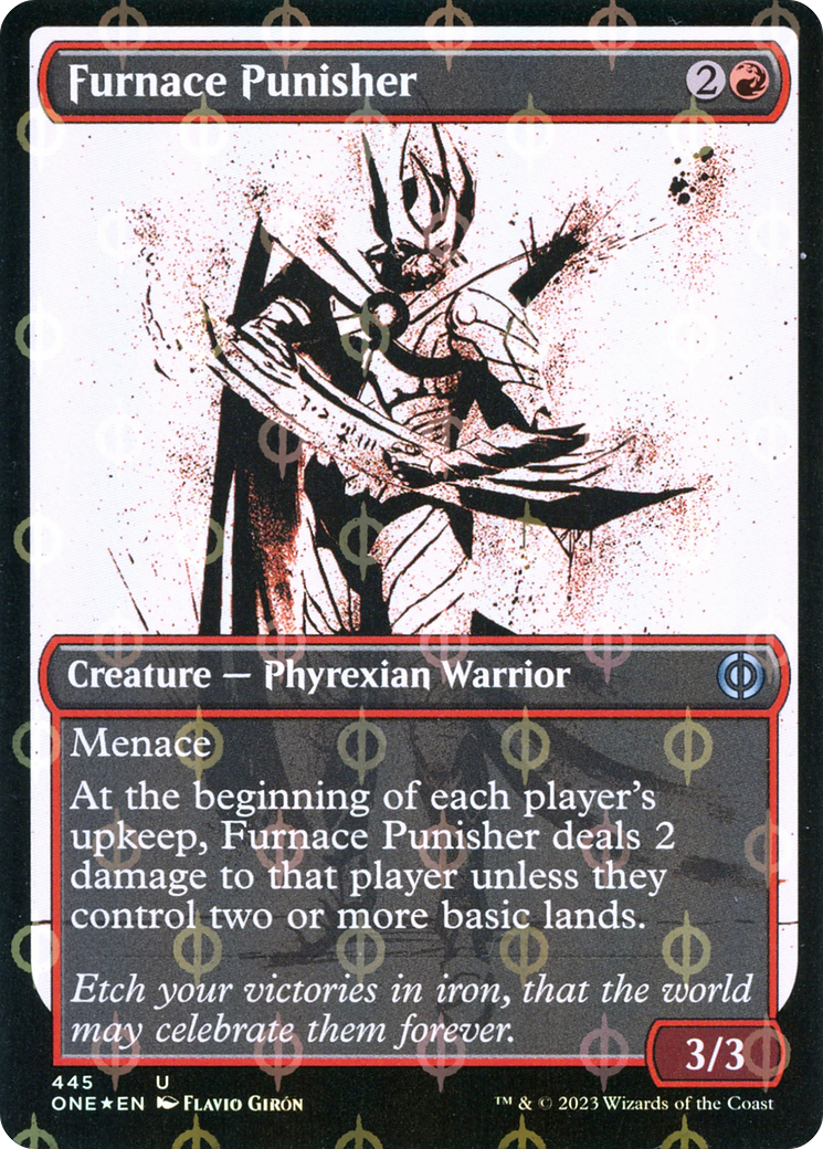 Image of Furnace Punisher (Showcase Ichor Step-and-Compleat Foil) [Phyrexia: All Will Be One]