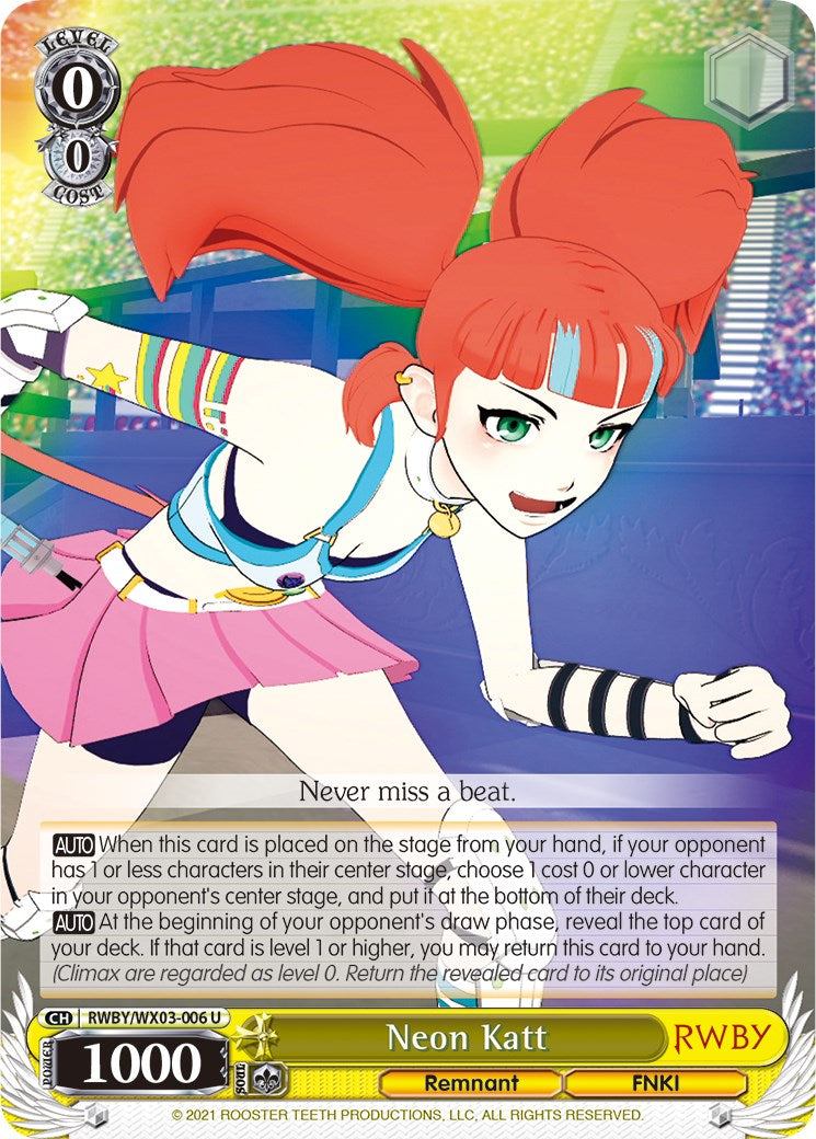 Image of Neon Katt (RWBY/WX03-006 U) [RWBY]
