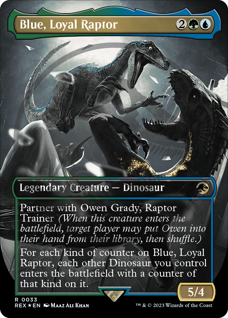 Image of Blue, Loyal Raptor (Emblem) (Borderless) [Jurassic World Collection Tokens]