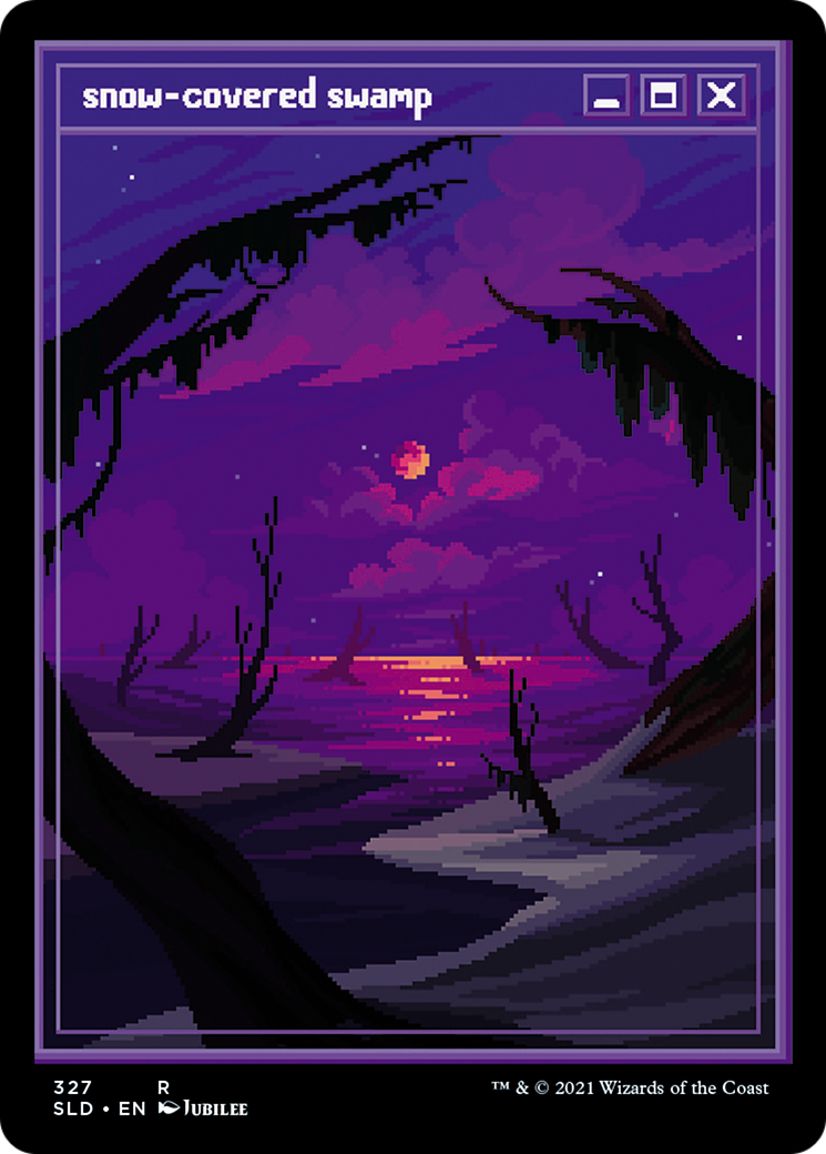 Image of Snow-Covered Swamp (327) [Secret Lair Drop Series]