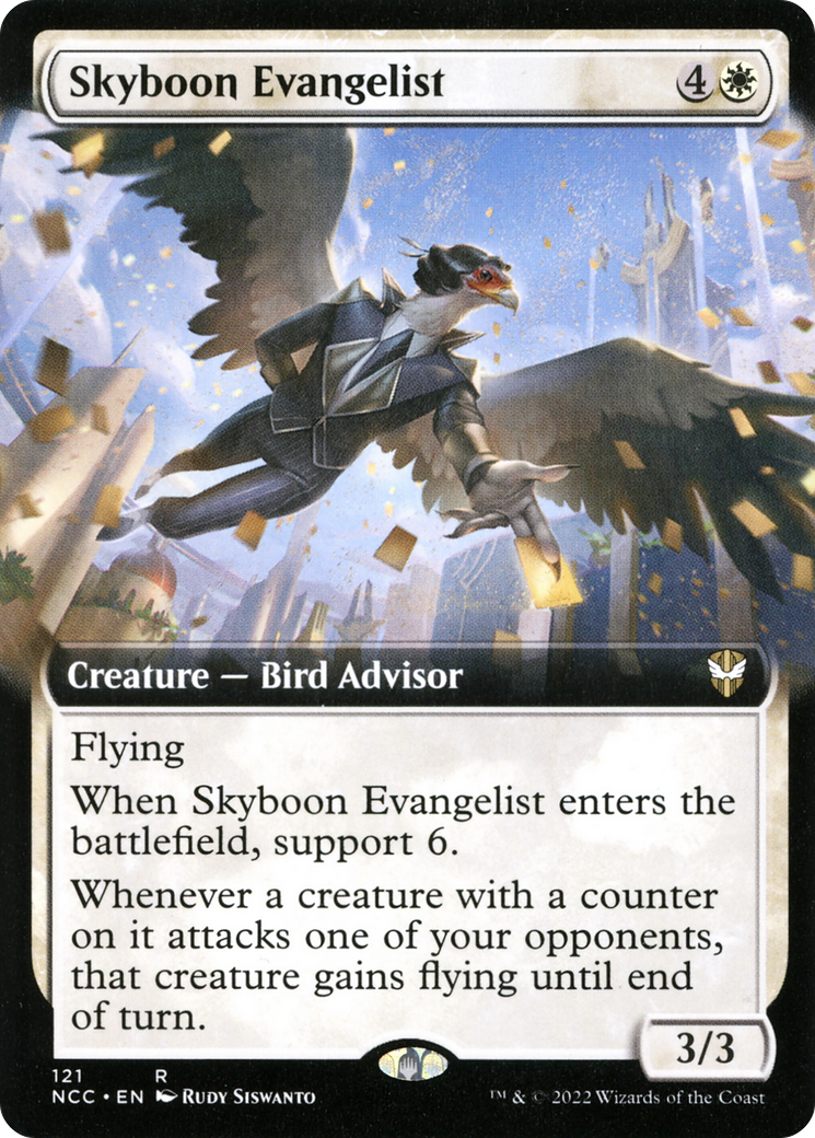 Image of Skyboon Evangelist (Extended Art) [Streets of New Capenna Commander]