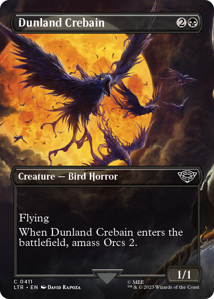 Image of Dunland Crebain (Borderless Alternate Art) [The Lord of the Rings: Tales of Middle-Earth]