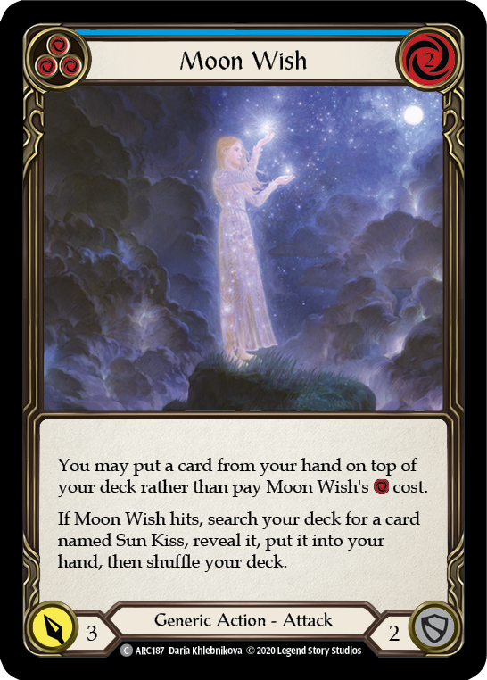 Image of Moon Wish (Blue) [U-ARC187] (Arcane Rising Unlimited)  Unlimited Rainbow Foil