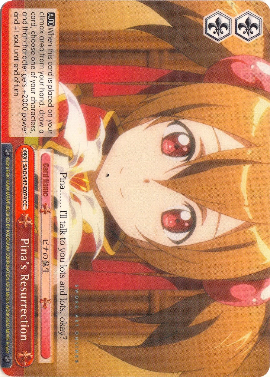 Image of Pina's Resurrection (SAO/S47-E074 CC) [Sword Art Online Re: Edit]