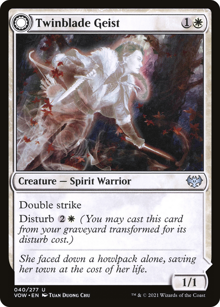 Image of Twinblade Geist // Twinblade Invocation [Innistrad: Crimson Vow]