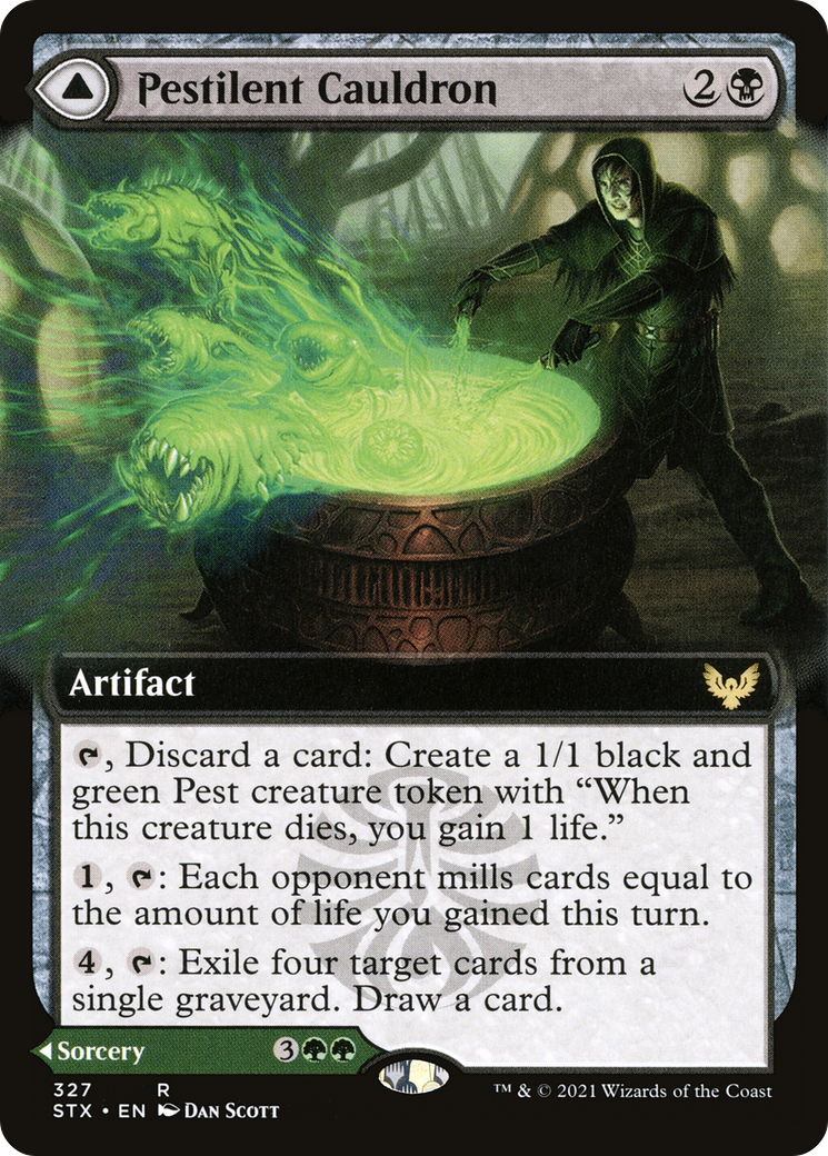 Image of Pestilent Cauldron // Restorative Burst (Extended Art) [Strixhaven: School of Mages]
