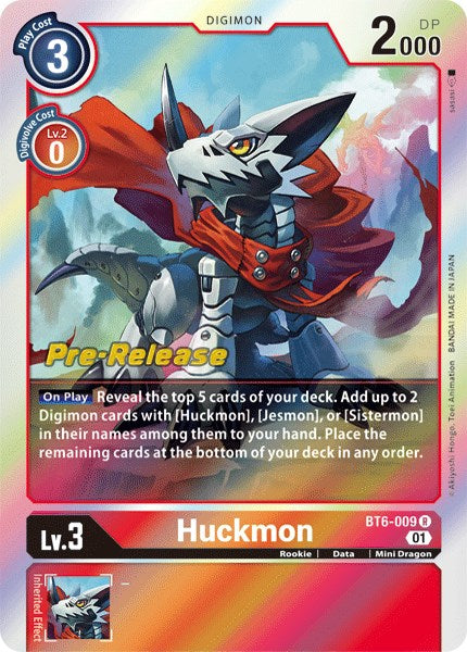 Image of Huckmon [BT6-009] [Double Diamond Pre-Release Cards]