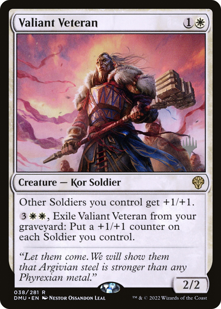 Image of Valiant Veteran (Promo Pack) [Dominaria United Promos]