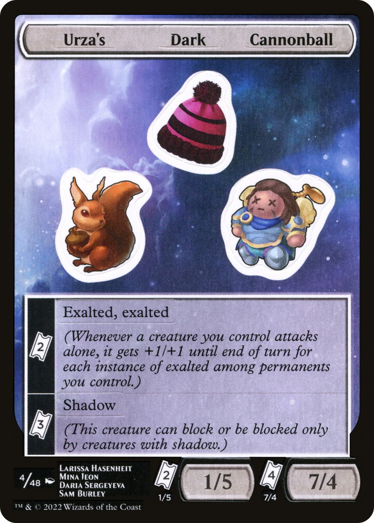 Image of Urza's Dark Cannonball [Unfinity Stickers]
