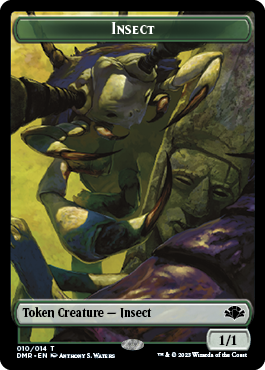 Image of Insect // Cat (003) Double-Sided Token [Dominaria Remastered Tokens]