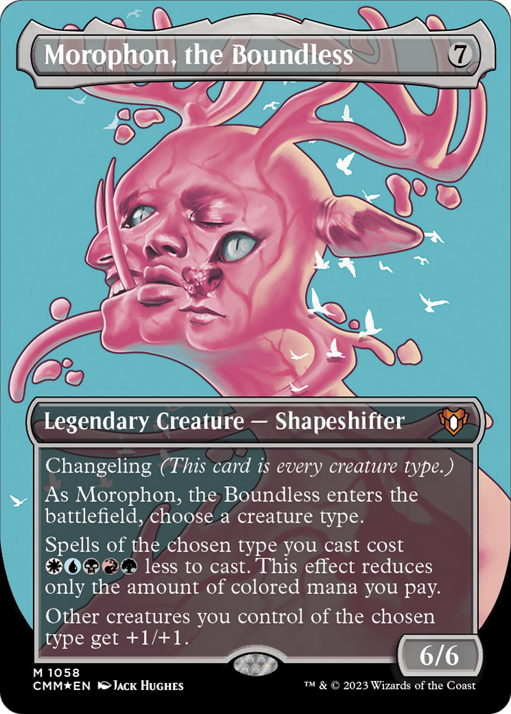 Image of Morophon, the Boundless (Borderless Textured Foil Frame Break) [Commander Masters]