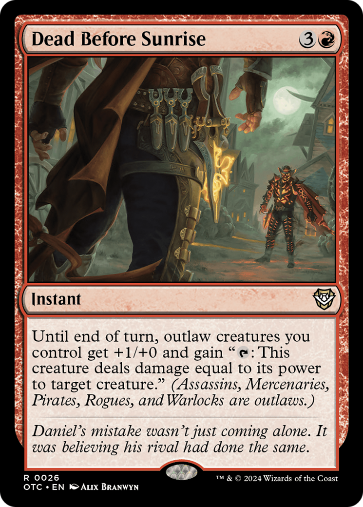 Image of Dead Before Sunrise [Outlaws of Thunder Junction Commander]