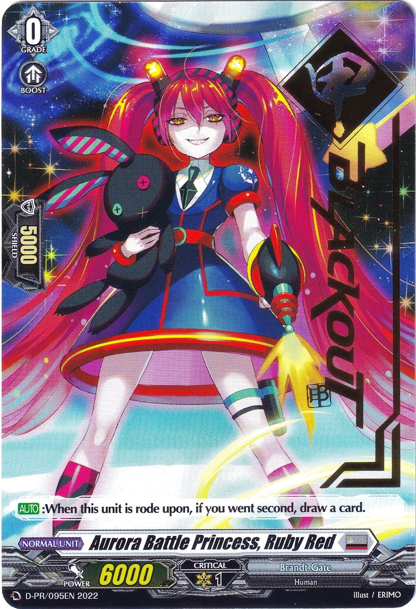 Image of Aurora Battle Princess, Ruby Red (Hot Stamped) (D-PR/095EN 2022) [D Promo Cards]