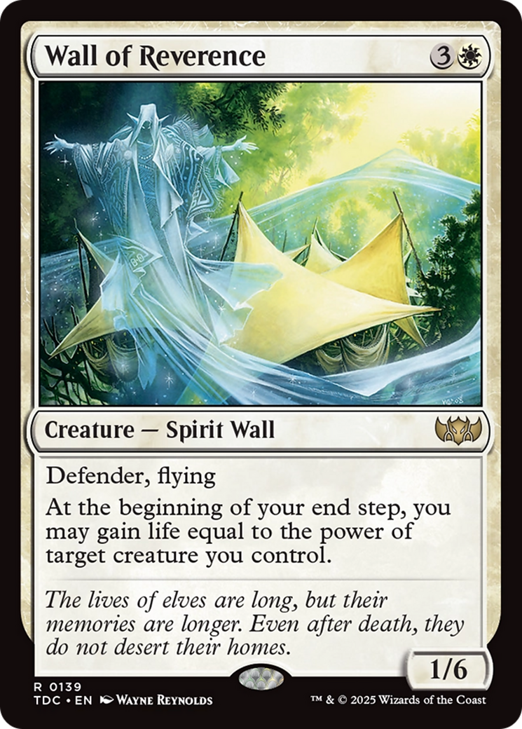 Image of Wall of Reverence [Tarkir: Dragonstorm Commander]