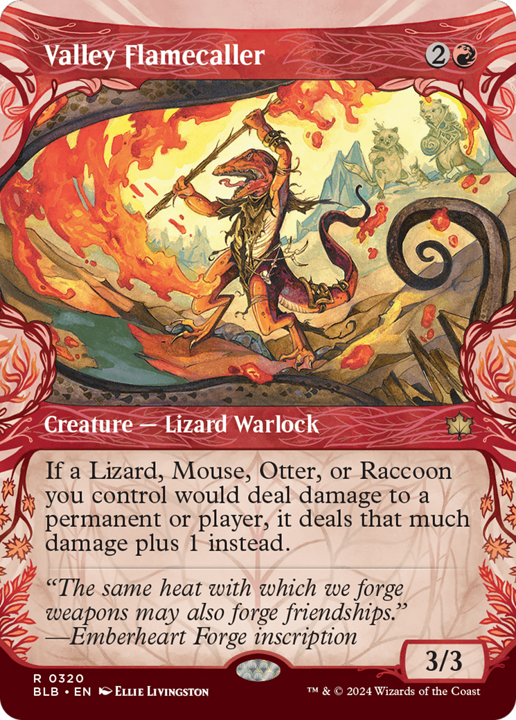 Image of Valley Flamecaller (Showcase) [Bloomburrow]