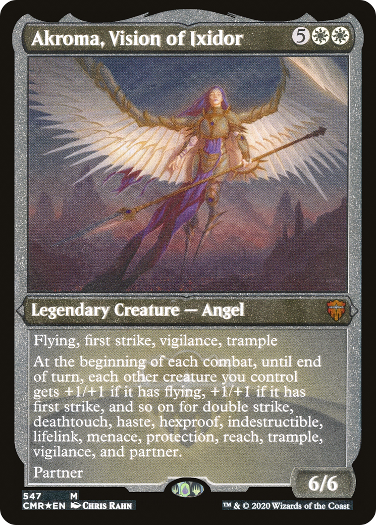 Image of Akroma, Vision of Ixidor (Etched) [Commander Legends]