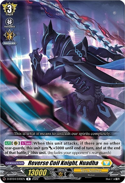 Image of Reverse Coil Knight, Nuadha (D-BT04/049EN) [Awakening of Chakrabarthi]