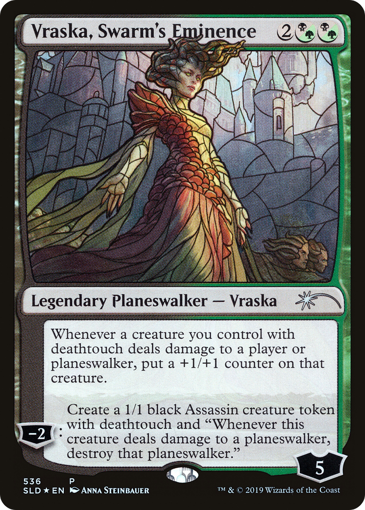Image of Vraska, Swarm's Eminence (Stained Glass) [Secret Lair Drop Promos]