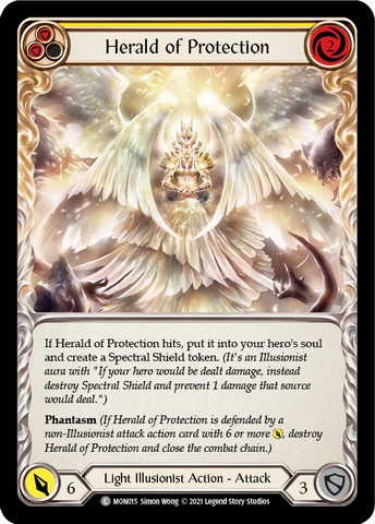 Herald of Protection (Yellow) [MON015] (Monarch)  1st Edition Normal