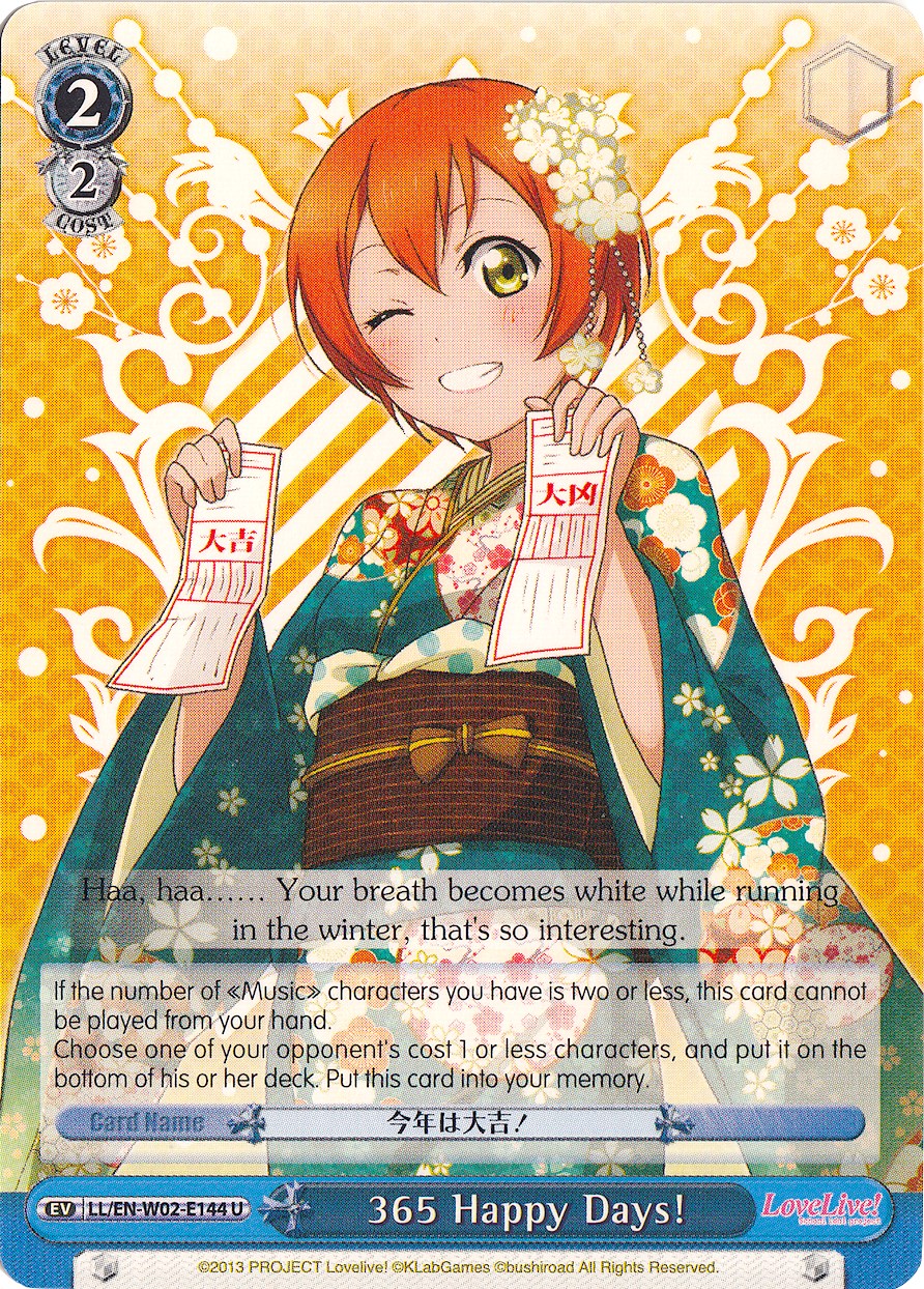 Image of 365 Happy Days! (LL/EN-W02-E144 U) [Love Live! DX Vol.2]