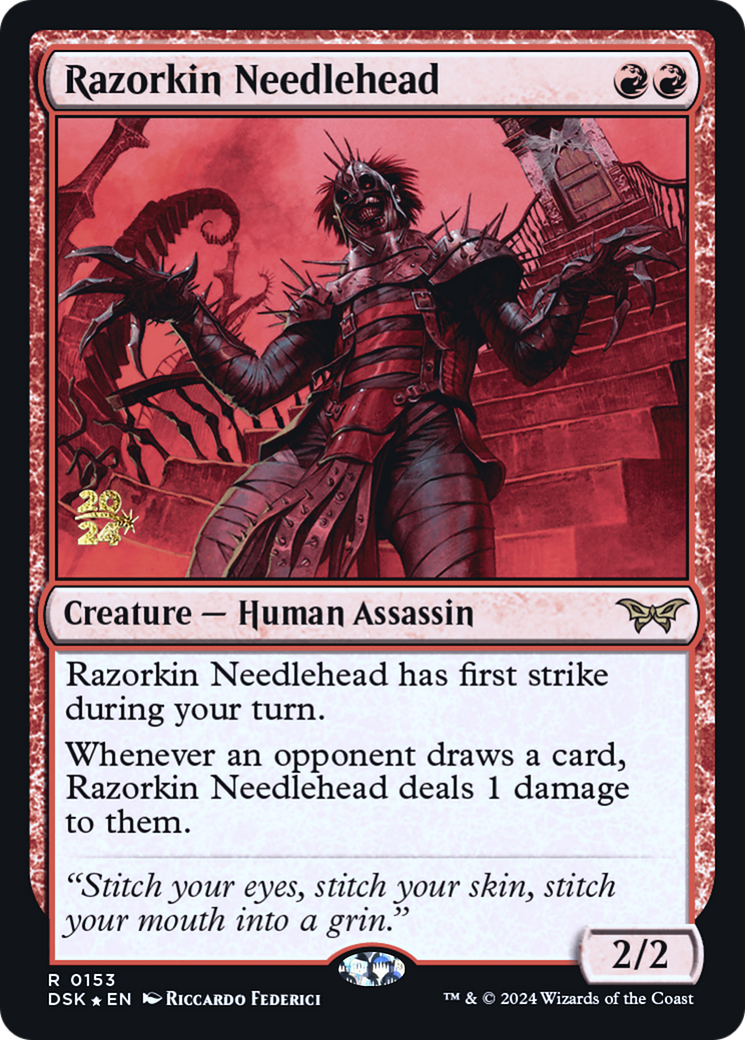 Image of Razorkin Needlehead [Duskmourn: House of Horror Prerelease Promos]