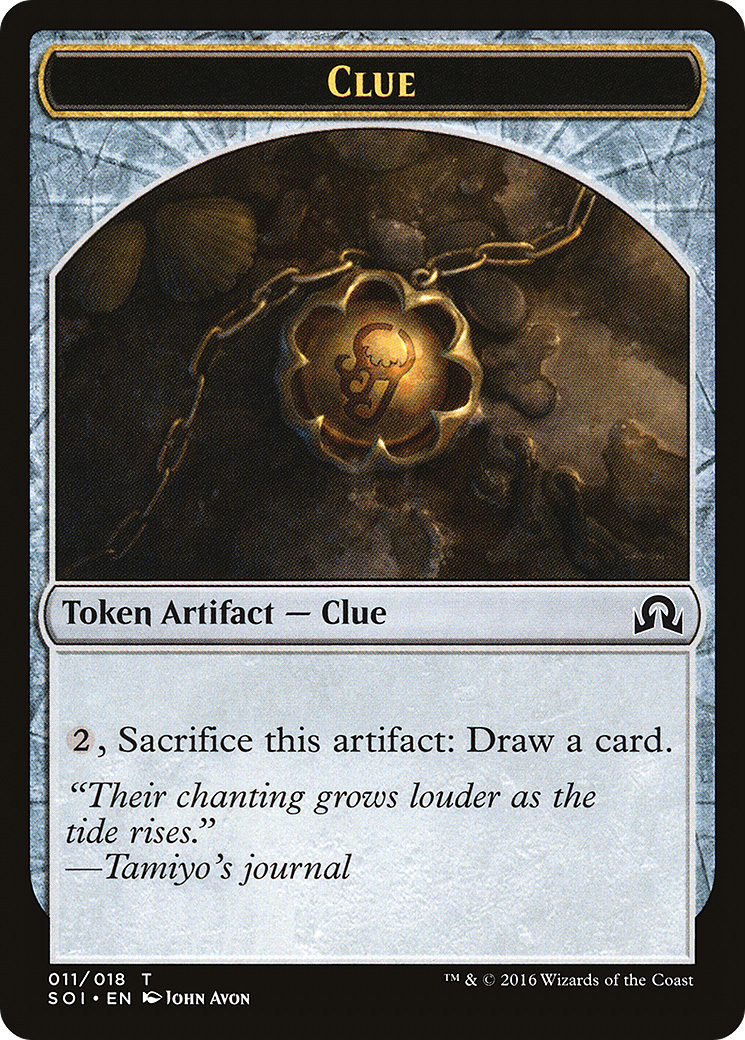 Image of Clue Token (011/018) [Shadows over Innistrad Tokens]