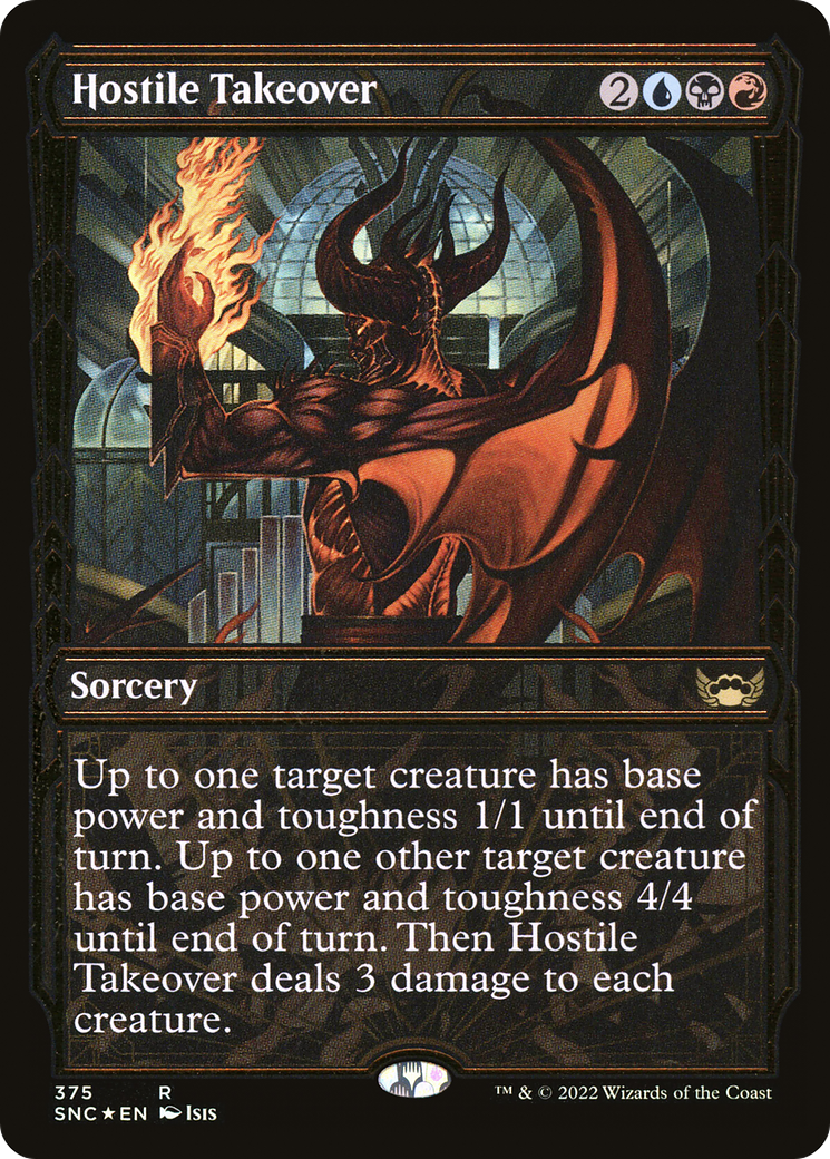 Image of Hostile Takeover (Showcase Golden Age Gilded Foil) [Streets of New Capenna]
